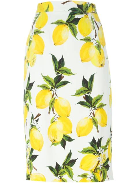 dolce gabbana lemon skirt|dolce and gabbana lemon print.